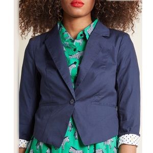 Navy “Refined In A Flash” ModCloth Blazer